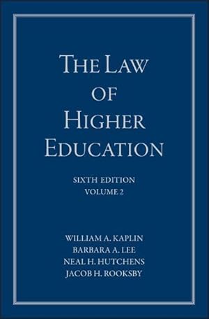 Immagine del venditore per The Law of Higher Education venduto da moluna