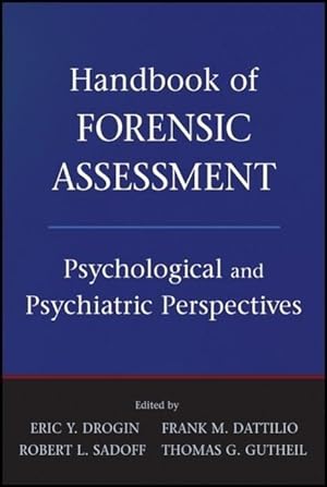 Bild des Verkufers fr Handbook of Forensic Assessment zum Verkauf von moluna