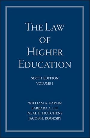 Bild des Verkufers fr The Law of Higher Education zum Verkauf von moluna