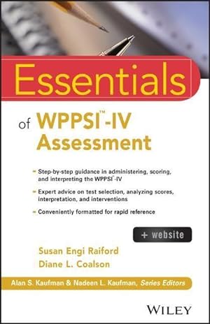 Bild des Verkufers fr Essentials of WPPSI-IV Assessment zum Verkauf von moluna