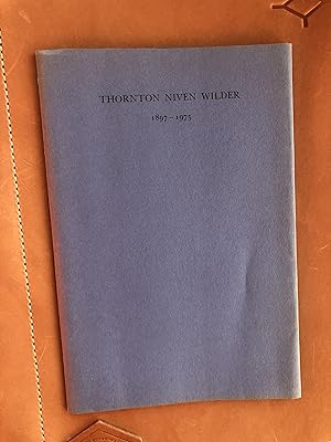 Seller image for Thornton Niven Wilder Memorial 1897-1975 for sale by Cream Petal Goods