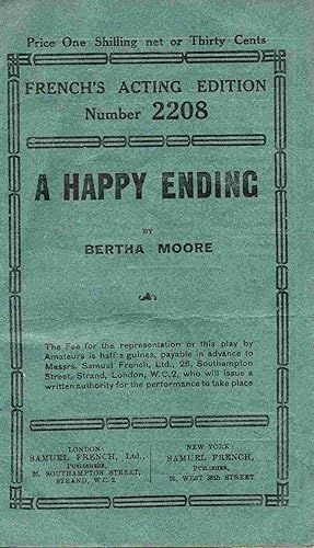 A Happy Ending. French's Acting Edition No. 2208.