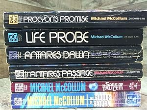 Imagen del vendedor de 6 Michael McCollum Science Fiction (Procyon's Promise, Life Probe, Antares Dawn, Antares Passage, Sails of the Tau Ceti, Clouds of Saturns) a la venta por Archives Books inc.