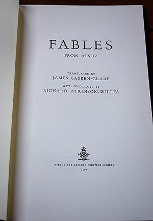 Fables From Aesop [SIGNED]