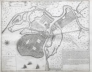 Image du vendeur pour Plan de la Nouvelle Ville de Petersbourg" - St. Petersburg Russia Russland Plan Stadtplan mis en vente par Antiquariat Steffen Vlkel GmbH