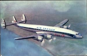 Ansichtskarte / Postkarte Passagierflugzeug, Air France, Lockheed Super G Constellation