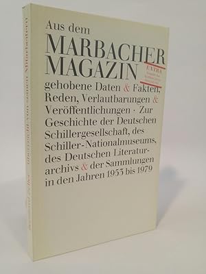 Immagine del venditore per Aus dem Marbacher Magazin Extra Ausgabe des Marbacher Magazins venduto da ANTIQUARIAT Franke BRUDDENBOOKS