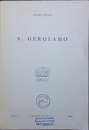 Imagen del vendedor de S. Gerolamo. a la venta por Antiquariat Bookfarm