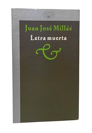 Imagen del vendedor de Letra muerta. a la venta por Librera Berceo (Libros Antiguos)