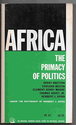 Image du vendeur pour Africa. The Primacy of Politics, mis en vente par Joy Norfolk, Deez Books