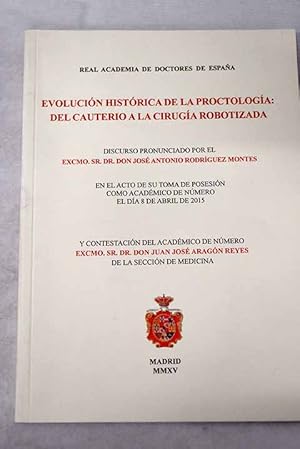 Imagen del vendedor de Evolucin histrica de la proctologa a la venta por Alcan Libros