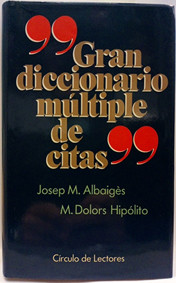Bild des Verkufers fr Gran Diccionario Mltiple De Citas zum Verkauf von SalvaLibros