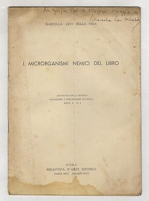 Seller image for I microrganismi nemici del libro, Estratto dalla rivista "Accademie e biblioteche d'Italia", anno X - n. 4. for sale by Libreria Oreste Gozzini snc