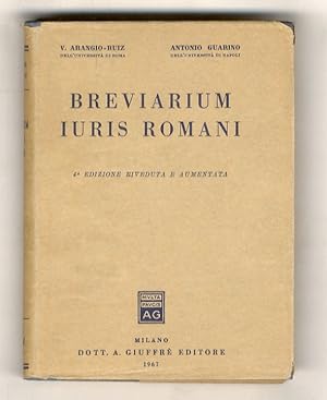 Breviarium iuris romani. Quarta edizione riveduta e aumentata.