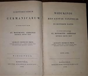 Bild des Verkufers fr Widukindi Res Gestae Saxonicae. Ex recensione Waitzii. In usum scholarum ex monumentis Germaniae historicis recudi fecit. zum Verkauf von Antiquariat Johann Forster