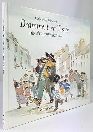 Brammert en Tissie als straatmuzikanten.