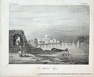 AGRA, Taj Mahal, india, Indie, original lithograph ca. 1835