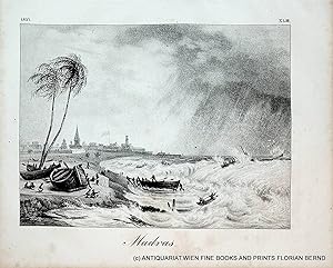 CHENNAI, India (Madras) , original lithograph 1837