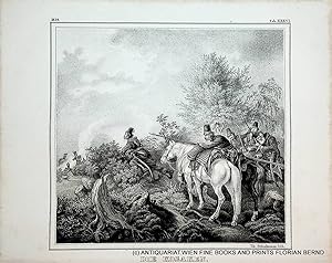 COSSACKS, soldiers, original lithograph 1839