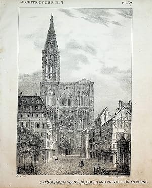STRASBOURG, Straßburg, Cathédrale Notre-Dame de Strasbourg (Straßburger Münster), vue, Ansicht, v...