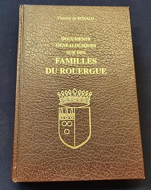 Bild des Verkufers fr Documents gnalogiques sur des familles du Rouergue zum Verkauf von L'ENCRIVORE (SLAM-ILAB)