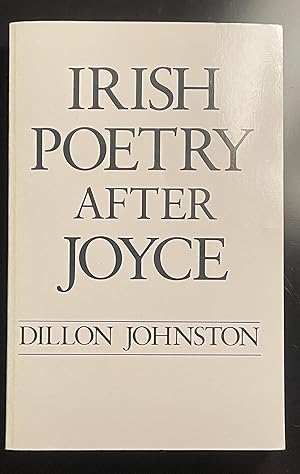 Irish Poetry After Joyce.