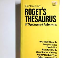 Image du vendeur pour Roget's Thesaurus of Synonyms and Antonyms mis en vente par Antiquariat Buchhandel Daniel Viertel