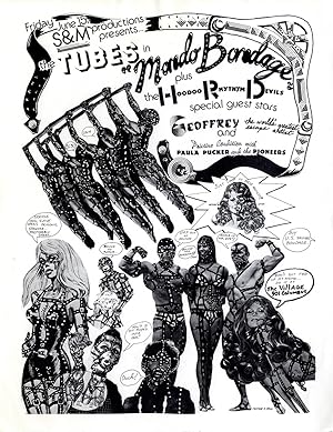 THE TUBES IN "MONDO BONDAGE" (1979) Flyer