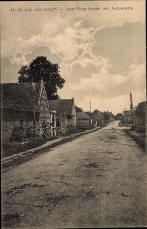 Bild des Verkufers fr Ansichtskarte / Postkarte Avricourt Meurthe et Moselle, Graf Bose Strae mit Autowache zum Verkauf von akpool GmbH