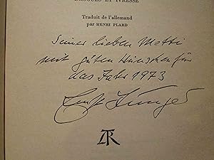 Image du vendeur pour Approches : Drogues et ivresse. SIGNIERT MIT FAMILIRER WIDMUNG VON JNGER Ernst Jnger. Trad. de l'allemand par Henri Plard mis en vente par Antiquariat im Kaiserviertel | Wimbauer Buchversand