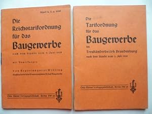Die Reichstarifordnung für das Baugewerbe nach dem Stande vom 5. Juni 1939, + Die Tarifordnung fü...