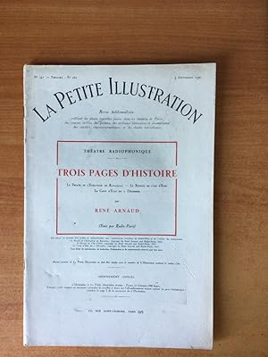 Imagen del vendedor de LA PETITE ILLUSTRATION n 543 Thtre n 282 : TROIS PAGES D'HISTOIRE le procs et l'excution de Ravaillac, le retour de l'le d'Elbe, le coup d'Etat du 2 dcembre Thtre radiophonique (2) a la venta por KEMOLA