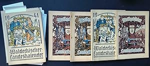 Konvolut 4 Jahrgänge Waldeckischer Landeskalender 1934 , 1936 , 1937 und 1939 + ( 1938 und 1941 n...