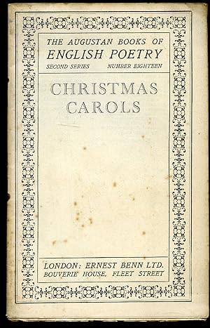 Imagen del vendedor de The Augustan Books of English Poetry | Second Series Number Eighteen (18) Christmas Carols a la venta por Little Stour Books PBFA Member