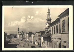 Ansichtskarte Svitavy, Strassenblick