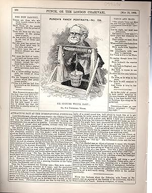 Image du vendeur pour ENGRAVING: "Sir Spencer Wells, Bart. (Punch's Fancy Portraits, #136) engraving from Punch Magazine, May 19, 1883 mis en vente par Dorley House Books, Inc.