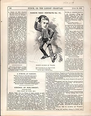 Seller image for ENGRAVING: "Prince George of Wales (Punch's Fancy Portraits, #141) engraving from Punch Magazine, June 23, 1883 for sale by Dorley House Books, Inc.