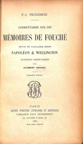 Image du vendeur pour Commentaires sur les memoires de fouche mis en vente par WeBuyBooks