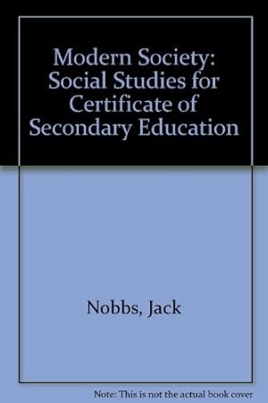 Seller image for Modern Society: Social Studies for Certificate of Secondary Education for sale by WeBuyBooks