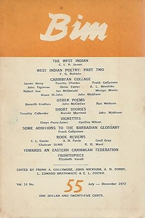 West Indian Poetry: Some problems of Assessment part two (in Bim Vol 14 No. 55 July - December 1972)