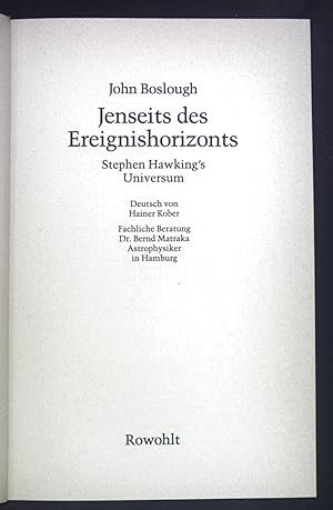 Imagen del vendedor de Jenseits des Ereignishorizonts : Stephen Hawking's Universum. a la venta por books4less (Versandantiquariat Petra Gros GmbH & Co. KG)