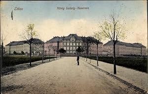 Ansichtskarte / Postkarte Zittau in der Oberlausitz, König Ludwig Kaserne