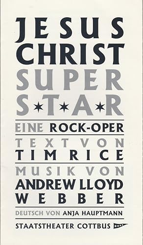 Immagine del venditore per Programmheft Andrew Lloyd Webber JESUS CHRIST SUPERSTAR Premiere 18. Juni 2004 Spielzeit 2003 / 2004 Nr. 19 venduto da Programmhefte24 Schauspiel und Musiktheater der letzten 150 Jahre