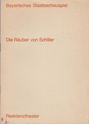 Bild des Verkufers fr Programmheft Friedrich Schiller DIE RUBER Premiere 7. Dezember 1968 Residenztheater zum Verkauf von Programmhefte24 Schauspiel und Musiktheater der letzten 150 Jahre