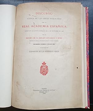 DISCURSO ACERCA DE LAS OBRAS PUBLICADAS POR LA REAL ACADEMIA ESPAÑOLA