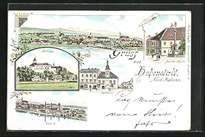 Bild des Verkufers fr Lithographie Hohenstadt, Schloss, Fabrik, Marien-Sule zum Verkauf von Bartko-Reher