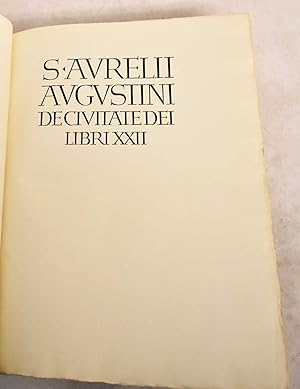 S. Avrelii Augustini de Civitate Dei Libri XXII