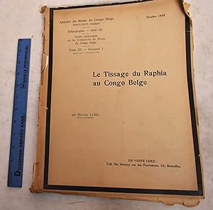 Notes Analytiques sur les Collections Ethnographiques du Musee du Congo Belge. Tome III, Fascicul...