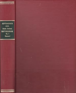 Bild des Verkufers fr Septuaginta, Vol. 3. / 1., Numeri / ed. John William Wevers. Adiuvante U. Quast zum Verkauf von Licus Media