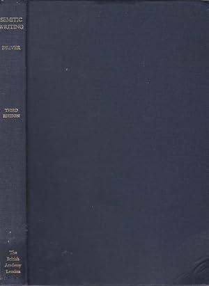 Semitic writing from pictograph to alphabet / by G. R. Driver; Schweich Lectures: The Schweich Le...